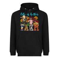Black life is better on the farm Heavyweight Hoodie - Zillion Design Studio