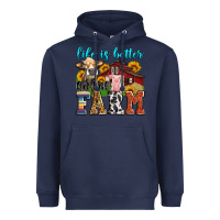 Navy life is better on the farm Heavyweight Hoodie - Zillion Design Studio