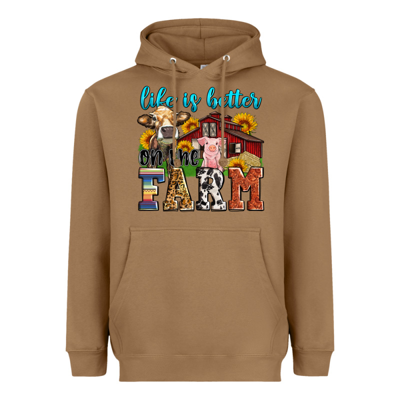Life Is Better On The Farm Heavyweight Hoodie by Zillion Design Studio | Teevron