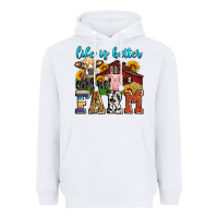 White life is better on the farm Heavyweight Hoodie - Zillion Design Studio