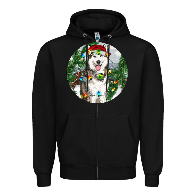 Husky And Farm Ornament Zipper Hoodie by RanaPortraitStore | Teevron