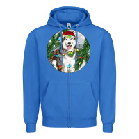 True Royal husky and farm ornament Zipper Hoodie - RanaPortraitStore