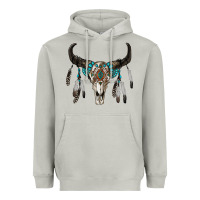 Moon Dust boho bull skull Heavyweight Hoodie - RanaPortraitStore