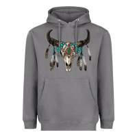 Storm boho bull skull Heavyweight Hoodie - RanaPortraitStore