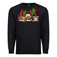 Black christmas gnomies Premium Sweatshirt - FaDigitalArtStudio