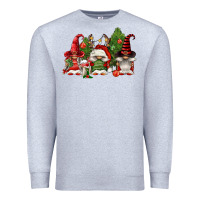 Heather Grey christmas gnomies Premium Sweatshirt - FaDigitalArtStudio