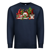Navy christmas gnomies Premium Sweatshirt - FaDigitalArtStudio