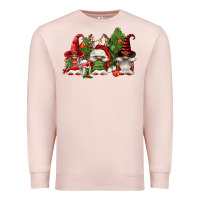 Pale Pink christmas gnomies Premium Sweatshirt - FaDigitalArtStudio