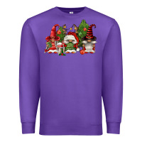 Purple christmas gnomies Premium Sweatshirt - FaDigitalArtStudio