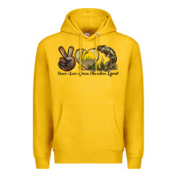 Lemon Peace Love Green Chameleon Lizard Premium Hoodie - LillyAllenDesigns