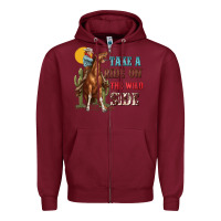 Burgundy take a ride on the wild side with rodeo Zipper Hoodie - texasbilliewilder