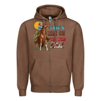 Chestnut take a ride on the wild side with rodeo Zipper Hoodie - texasbilliewilder
