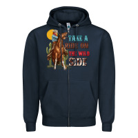 Navy take a ride on the wild side with rodeo Zipper Hoodie - texasbilliewilder