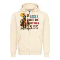 Sandshell take a ride on the wild side with rodeo Zipper Hoodie - texasbilliewilder
