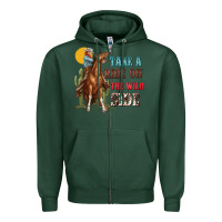Sports Green take a ride on the wild side with rodeo Zipper Hoodie - texasbilliewilder