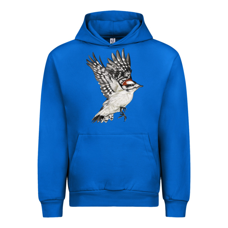 Flying Downy Woodpecker Urban Hoodie by LillyAllenDesigns | Teevron