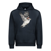 Navy Flying Downy Woodpecker Urban Hoodie - LillyAllenDesigns