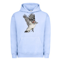 Pigment Grape Ice Flying Downy Woodpecker Urban Hoodie - LillyAllenDesigns