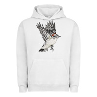 Pigment Lunar Rock Flying Downy Woodpecker Urban Hoodie - LillyAllenDesigns
