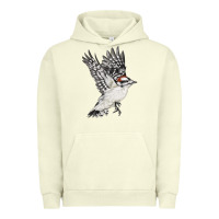 Pigment Pistachio Flying Downy Woodpecker Urban Hoodie - LillyAllenDesigns