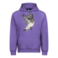 Tulip Flying Downy Woodpecker Urban Hoodie - LillyAllenDesigns