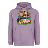 Lavender farm truck animals Heavyweight Hoodie - Zillion Design Studio