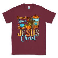 Burgundy Pumpkin spice and Jesus Christ Classic Tee - RanaPortraitStore