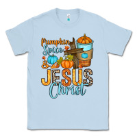 Dusty Blue Pumpkin spice and Jesus Christ Classic Tee - RanaPortraitStore