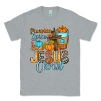 Heather Grey Pumpkin spice and Jesus Christ Classic Tee - RanaPortraitStore