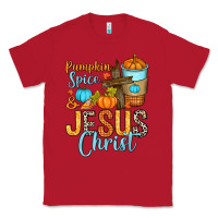 Red Pumpkin spice and Jesus Christ Classic Tee - RanaPortraitStore
