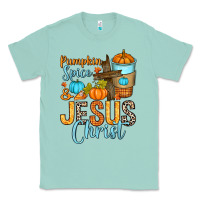 Seafoam Pumpkin spice and Jesus Christ Classic Tee - RanaPortraitStore