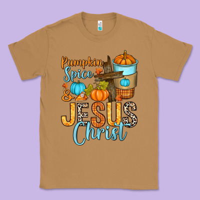 Pumpkin Spice And Jesus Christ Classic Tee Designed By Ranaportraitstore