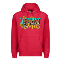Cardinal but first jesus Premium Hoodie - NancyCooperArtShop