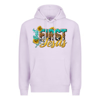 Lilac but first jesus Premium Hoodie - NancyCooperArtShop