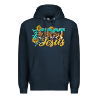 Navy but first jesus Premium Hoodie - NancyCooperArtShop
