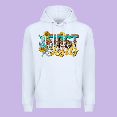 But First Jesus Premium Hoodie Designed By Nancycooperartshop