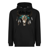 Black wild soul boho skull Heavyweight Hoodie - RanaPortraitStore
