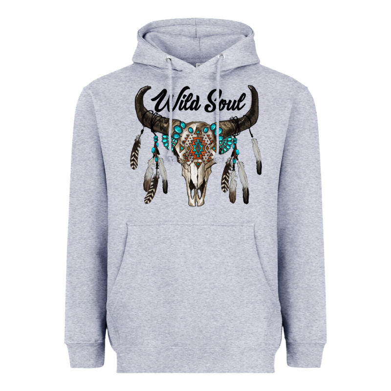 Wild Soul Boho Skull Heavyweight Hoodie by RanaPortraitStore | Teevron