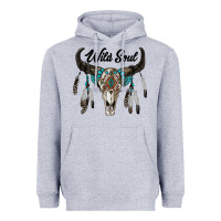 Heather Grey wild soul boho skull Heavyweight Hoodie - RanaPortraitStore