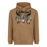 Toasted Coconut wild soul boho skull Heavyweight Hoodie - RanaPortraitStore