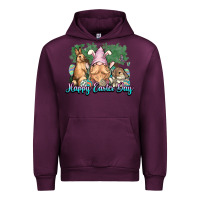 Mauve Wine Gnome Bunny Happy Eater Day Urban Hoodie - NancyCooperArtShop