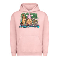 Pigment Salmon Gnome Bunny Happy Eater Day Urban Hoodie - NancyCooperArtShop