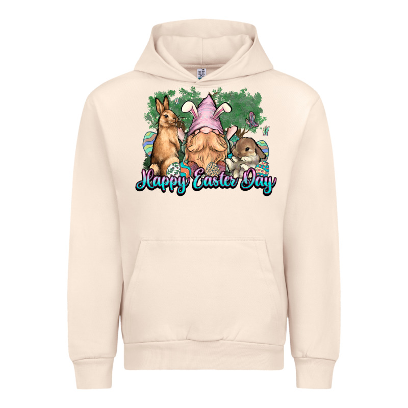 Gnome Bunny Happy Eater Day Urban Hoodie by NancyCooperArtShop | Teevron