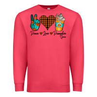 Cardinal Peace Love Pumpkin Spice Premium Sweatshirt - CowhideDigitalArt