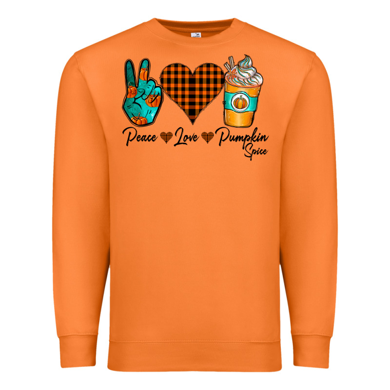 Peace Love Pumpkin Spice Premium Sweatshirt by CowhideDigitalArt | Teevron