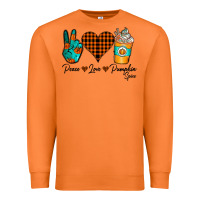 Carrot Peace Love Pumpkin Spice Premium Sweatshirt - CowhideDigitalArt