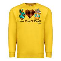 Lemon Peace Love Pumpkin Spice Premium Sweatshirt - CowhideDigitalArt