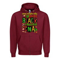 Burgundy unapologetically pretty black and educated cna zillion Zipper Hoodie - Zillion Design Studio