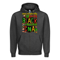 Charcoal Heather unapologetically pretty black and educated cna zillion Zipper Hoodie - Zillion Design Studio
