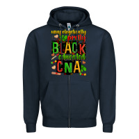 Navy unapologetically pretty black and educated cna zillion Zipper Hoodie - Zillion Design Studio